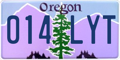 OR license plate 014LYT