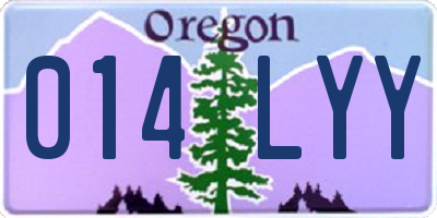 OR license plate 014LYY