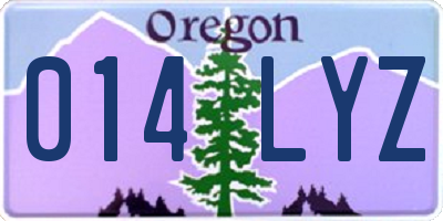 OR license plate 014LYZ