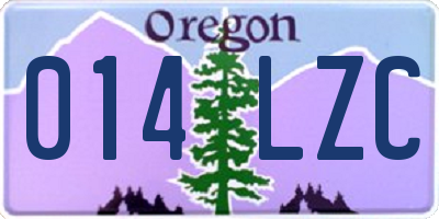 OR license plate 014LZC