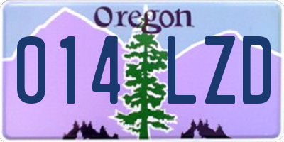 OR license plate 014LZD