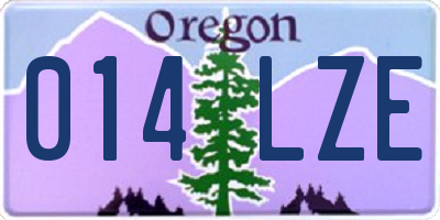 OR license plate 014LZE