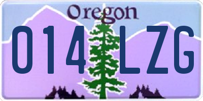 OR license plate 014LZG