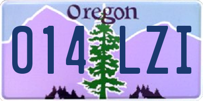 OR license plate 014LZI
