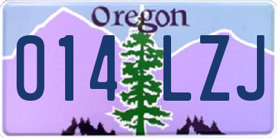 OR license plate 014LZJ