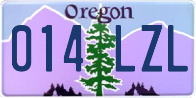 OR license plate 014LZL