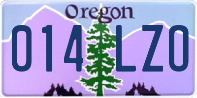 OR license plate 014LZO