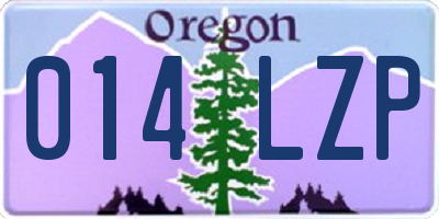 OR license plate 014LZP