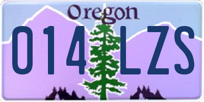 OR license plate 014LZS