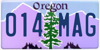 OR license plate 014MAG