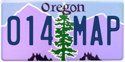 OR license plate 014MAP