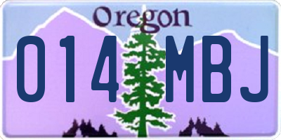 OR license plate 014MBJ