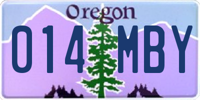 OR license plate 014MBY