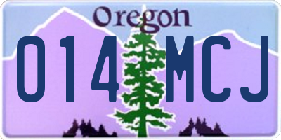OR license plate 014MCJ