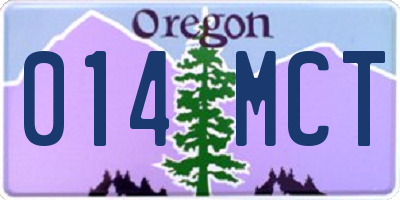 OR license plate 014MCT