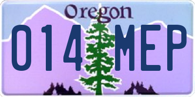 OR license plate 014MEP