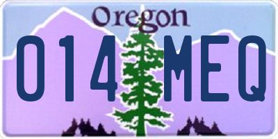 OR license plate 014MEQ
