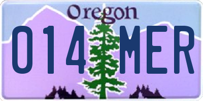 OR license plate 014MER
