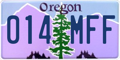 OR license plate 014MFF