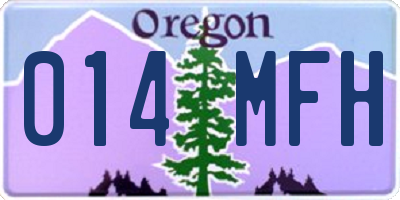 OR license plate 014MFH