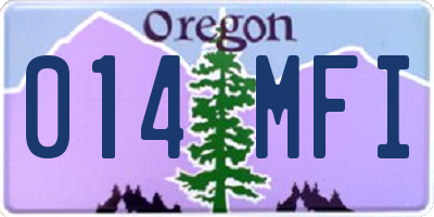 OR license plate 014MFI