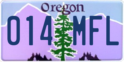 OR license plate 014MFL
