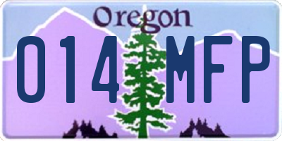 OR license plate 014MFP