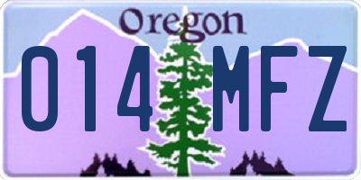 OR license plate 014MFZ
