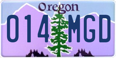 OR license plate 014MGD