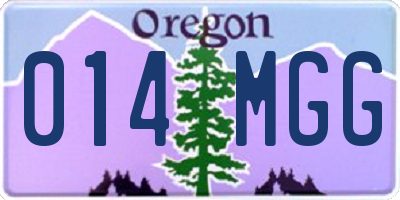 OR license plate 014MGG