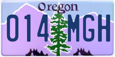 OR license plate 014MGH