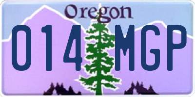 OR license plate 014MGP