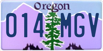 OR license plate 014MGV