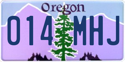 OR license plate 014MHJ