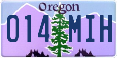 OR license plate 014MIH