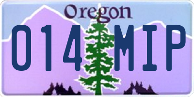 OR license plate 014MIP