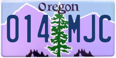 OR license plate 014MJC
