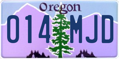 OR license plate 014MJD