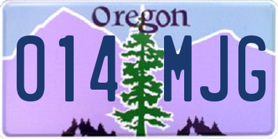 OR license plate 014MJG