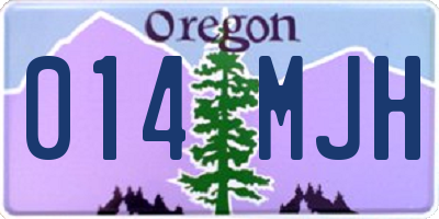 OR license plate 014MJH