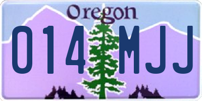 OR license plate 014MJJ