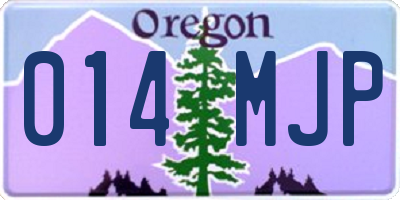 OR license plate 014MJP