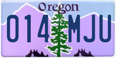 OR license plate 014MJU