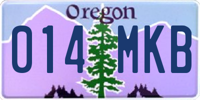 OR license plate 014MKB