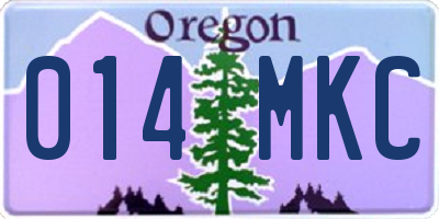 OR license plate 014MKC