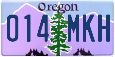OR license plate 014MKH