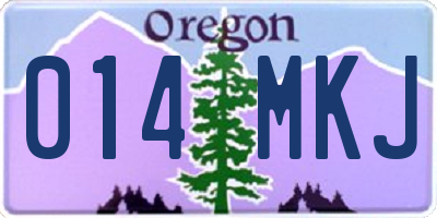 OR license plate 014MKJ