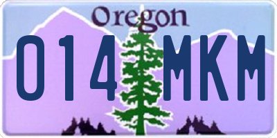 OR license plate 014MKM