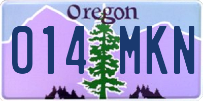 OR license plate 014MKN