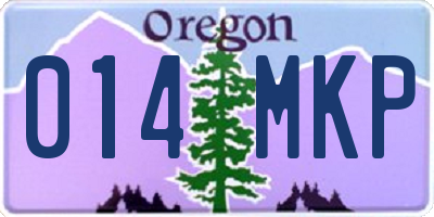 OR license plate 014MKP